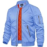 TACVASEN Men's Jackets-Bomber Jacket Fall Winter Warm Windbreaker Full Zip Casual Padded Coats