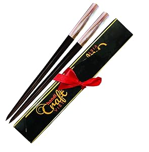 Wooden Hair chopsticks, The head of top inlay with Mother of Pearl by Hand, Unique Decorative Wooden Hair Sticks, Vintage Hair Sticks for Long Hair, Hair Sticks for Buns (Black Pearl sticks)