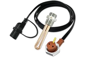 Xghdalk 3500043 Engine Block Immersion Heater for Fo-rd Mer-cury Lin-coln Interna-tional Cater-pillar De-troit Die-sel Ni-ssan 3/4" NPT Thread 120 Volts 1000 Watts with Cordset Cord and Plug Protector