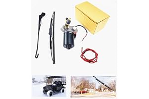 YiCross 12V 30W Universal Electric Windshield Wiper Motor Kit Fits Hard Coated Or Glass Windshields,Standard Wiper Motor Kit - 110° Sweep, 17.7" Arm, 15.7" Blade