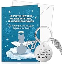 thumbnail image 2 of Cat Loss Sympathy Card For Pet Bereavement Memorial Or Rainbow Bridge 2 of 12