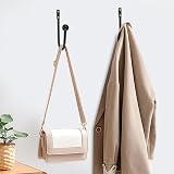 XxinXrong 2 Pcs Curtain Holdbacks Aluminum Wall Mount Hooks Black view 7