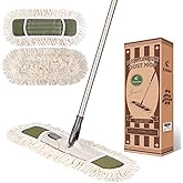 Eyliden Dust Mop, Microfiber Mops for Floor Cleaning, with Extendable Adjustable Handle and 2 Washable Mops Pads, Wet & Dry F