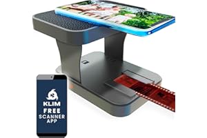 KLIM K2 Mobile Film Scanner 35mm - Free APP - New Version - Positive & Negative Converter, Slide & Photo Digitizer, 35mm Colo