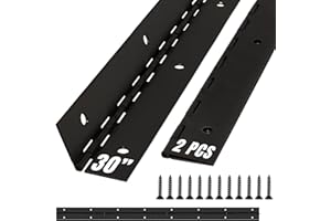 ALBO 30 Inch Black Heavy Duty Piano Hinge Continuous Stainless Steel 304 (2-Pack), Surface Mount Cabinet Hinges Matte Black 30"x2" for Large Cabinet, Industrial Storage & Equipment Door