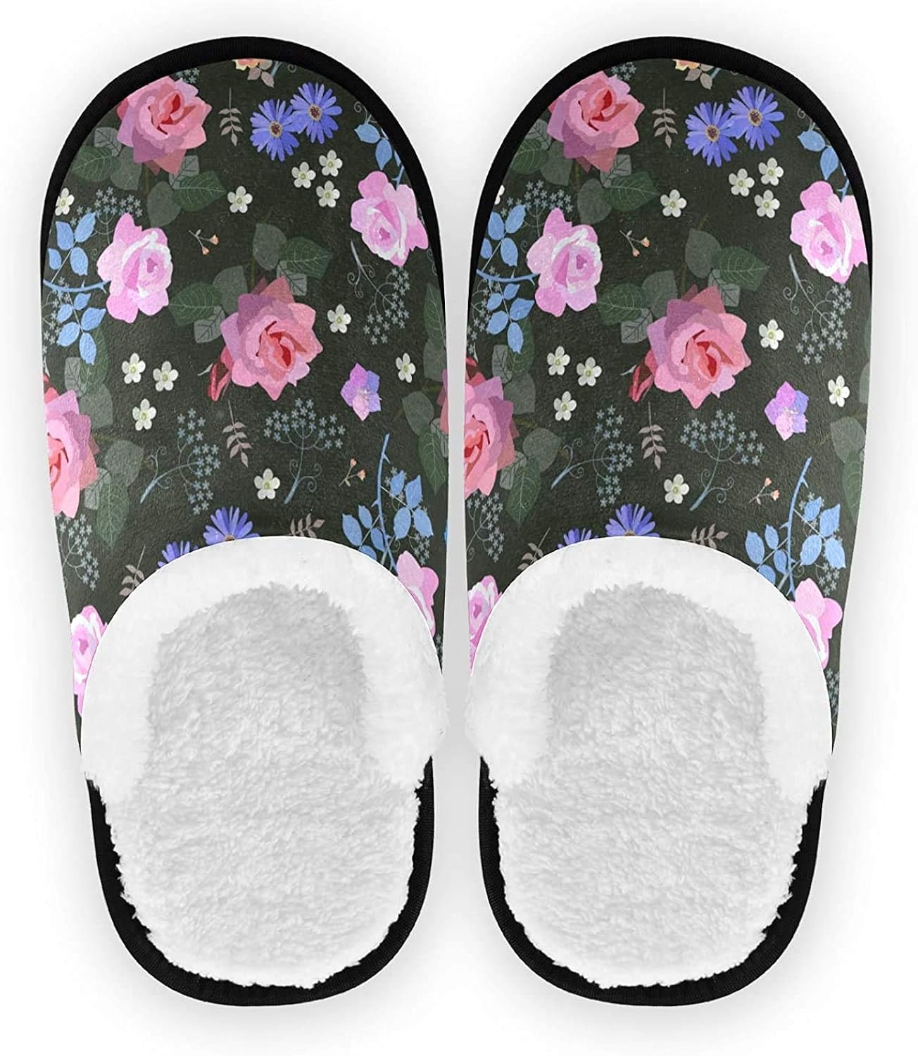 "N/A" ALIMY Floral Daisy Spa Slipper, Soft Cotton Travel Slipper, Non