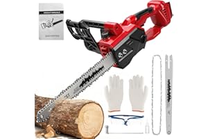 12-inch Cordless Chainsaw for Milwaukee 18V M18 Battery, Brushless Portable Electric Chain Saw Tool, Handheld Electric Chains