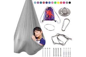 PADIMAT Indoor Therapy Sensory Swing for Kids, Special Needs Joy Cuddle Ceiling Snuggle Swings, Outdoor Room Adjustable Fabric Hammock for Children Child Teens Autism, ADHD, Aspergers, Sensory Integration
