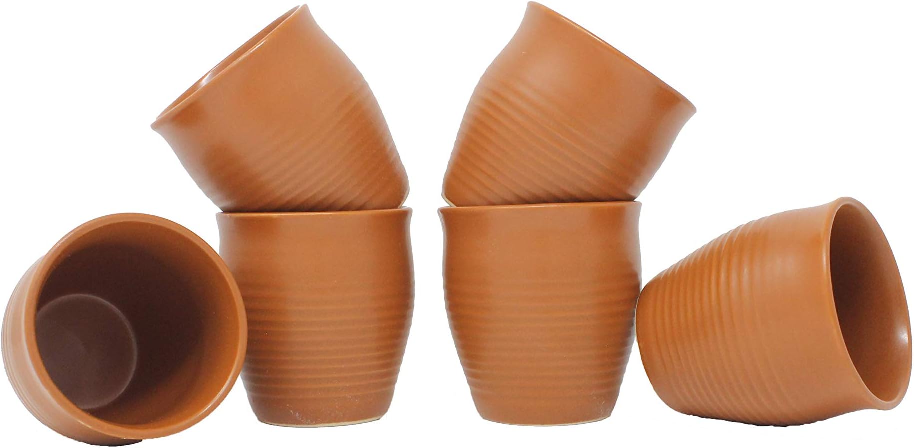 Home Dreams Pottery Brown Kulhad -Tea & Coffee [Kullad / Kulhar /Cups] Set Of 6