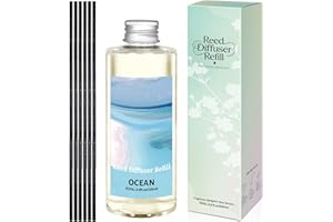 STRN Reed Diffuser Oil Refill, Ocean Scented Reed Diffuser 200ml with Sticks, Long-Lasting Home Fragrance for Bathroom, Bedro