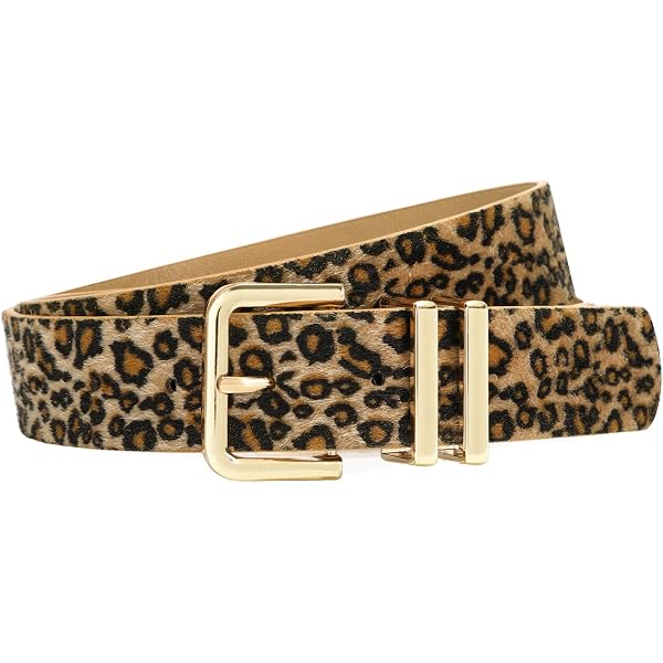 Axesoria Faux Fur Leopard Print Belt in Blue at Amazon  display picture 3