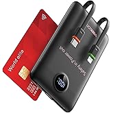 VEEKTOMX Portable Charger Built-in Cables, Slim Power Bank for iPhone, Fast Charge USB C Battery Pack Travel Essentials Phone Charger Compatible with iPhone 17/16/15/14, Samsung S25/24