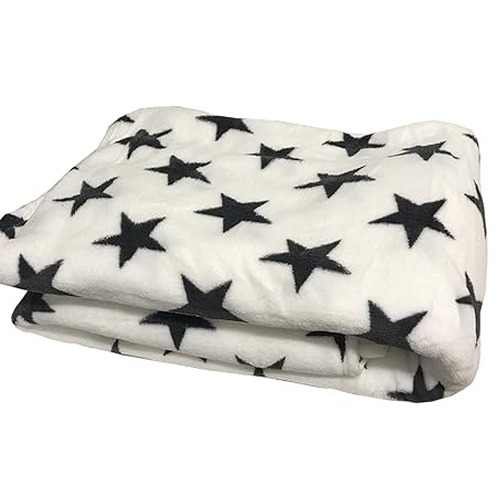 JEMIDI Weiche Microfaser Kuschel Sofadecke XL weiche Wohndecke Decke mit Sterne Sternen von 150cm x 200cm Kuscheldecke Wollde
