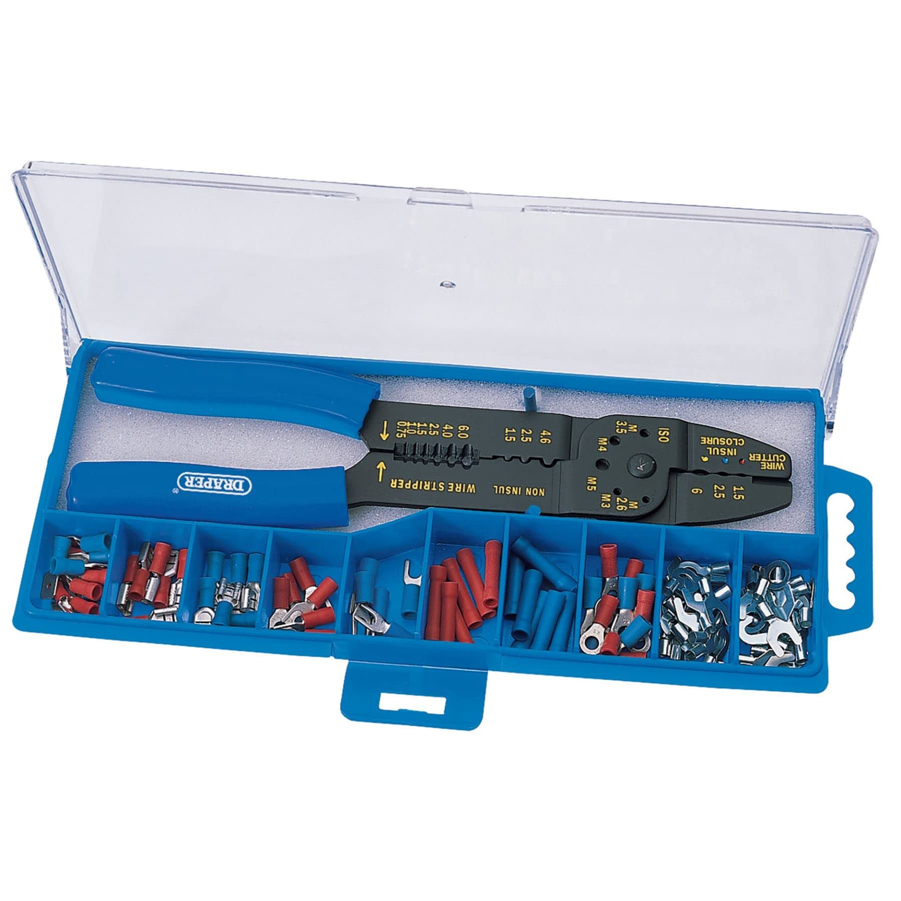 Draper 13658 5-Way Crimping Tool and Terminal Kit , Blue