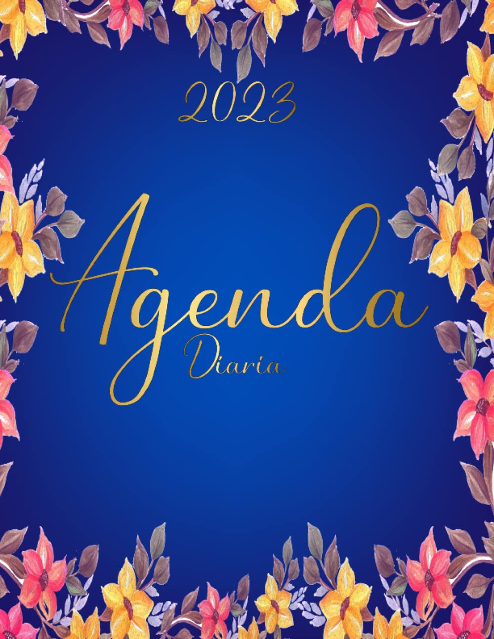 Agenda 2023: Agenda 2023 día por página, Planificador diario y mensual, Calendario 12 meses por horas, Formato A4