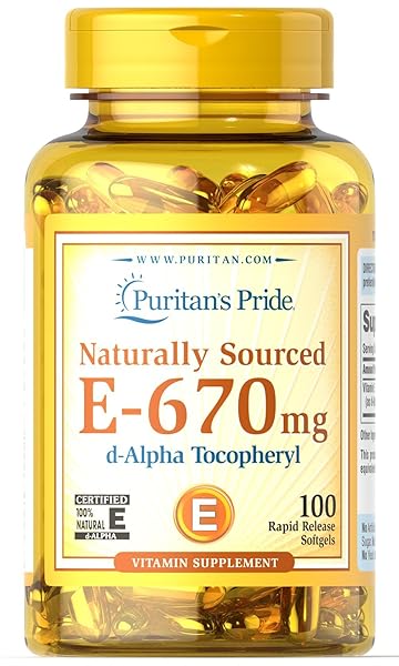 PURITAN’S PRIDE VITAMIN E- 670 MG 100% NATURAL-100 SOFTGELS