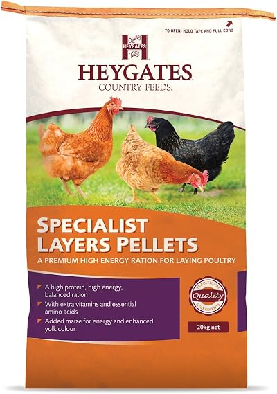 Heygates Specialist Layers Pellets 17 Protein Chase Wildlife Chicken Feed 20kg