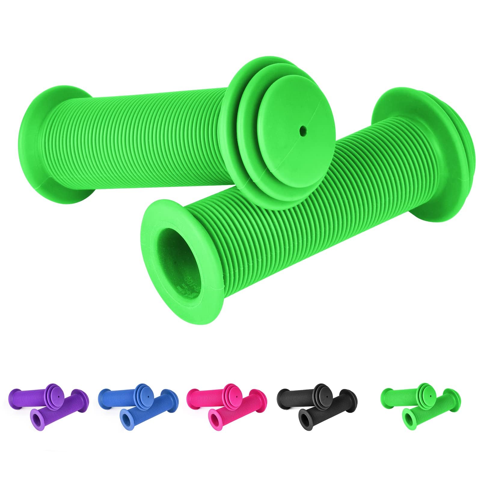 URAQT Bike Handlebar GripsSolid Color Children's Bike HandlebarsSoft Non-Slip Bicycle Handle GripRubber Handle Cover Universal Kids Bike Grips for Boys and Girls Kids BikesGreenU7-LKZXCBSLS230407-FBA