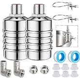 Water Float Valve, Auto Level Control, 304 Stainless, 1/2 in &amp; 3/4 in | 2-Pack, No Pump Needed, Fits Water Tanks, Stock Tanks, Water Troughs, Fish Ponds, Pools &amp; Hydroponics