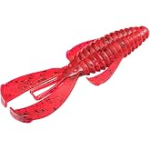 Strike King Rage Bug Fishing Lure, Delta Red, 4-Inches, 7-Pack | Soft Plastic Craw