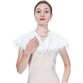 Women Viking Faux Fur Curved Collar Mantle Shawl Warp Warrior Cape Cosplay Halloween LARP Party Costume Accessory