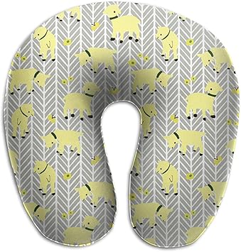 Pummbaby - Almohada de cuello en forma de U para cabras amarillas en