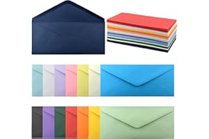 VANRA 150 PCS Colorful Envelopes #10 Business Envelopes Bulk with V Flap for Office Checks, Letter Mailing Invoices, Party In