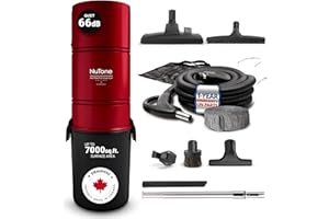 Central Vacuum Broan-Nutone by Drainvac 650 Air Watts with Deluxe Multi-Surface Tool Set for Cleaning Floors,Carpets,Furnitur