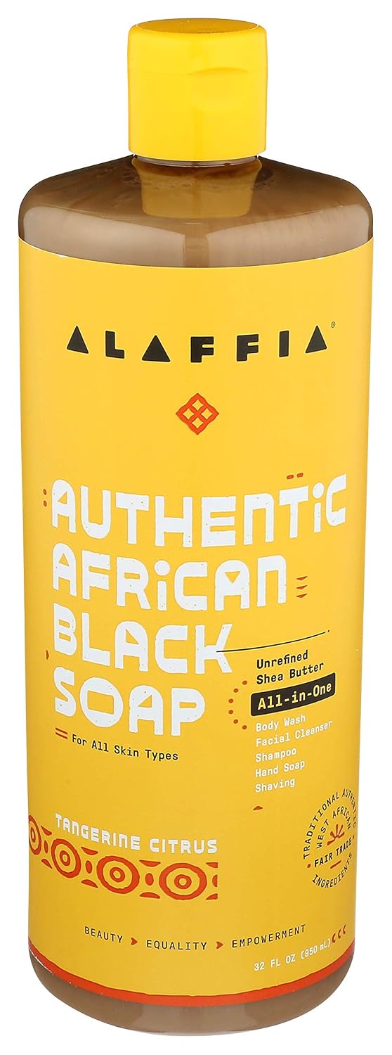 Alaffia - Authentic African Black Soap, Tangerine Citrus - 32 Oz (885435967810)