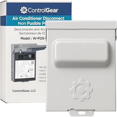 60 Amp Non-Fusible Disconnect Switch – 240V AC Single Phase, NEMA 3R Rainproof Metallic Enclosure With Pullout Handle, UL Certified