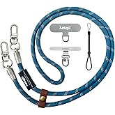 APEGG Phone Lanyard Universal Phone Strap crossbody Adjustable Anti-Drop Neck Strap with 2 Phone Tether Patches & Wrist Strap