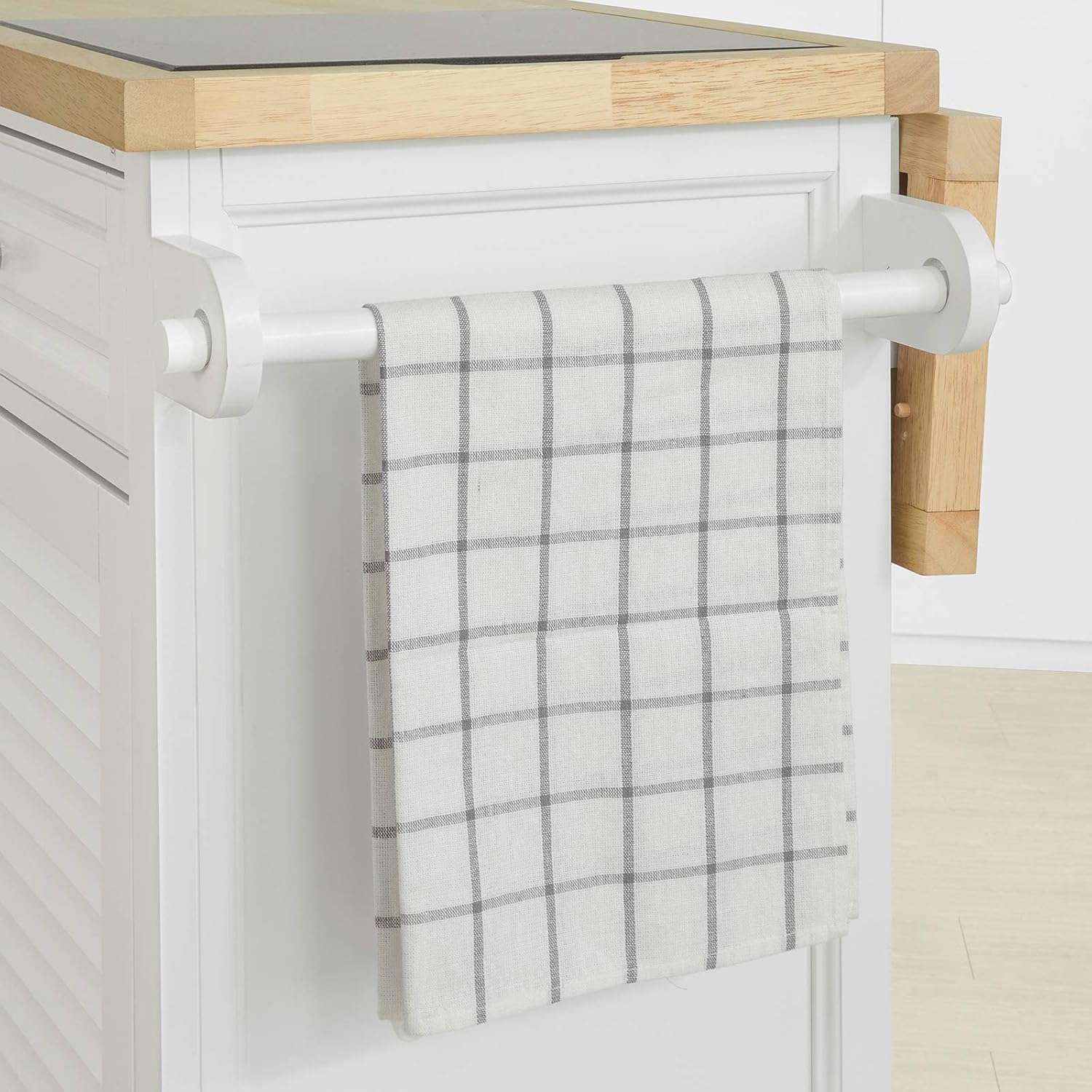 SoBuy FKW84-WN Kücheninsel Küchenwagen mit erweiterbarer Arbeitsplatte