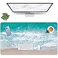 Britimes Large Gaming Mouse Pad Beach Non-Slip Desk Pad Keyboard and Mouse Desk Mat for Gamer, Office & Home, 31.5 x 15.7 in