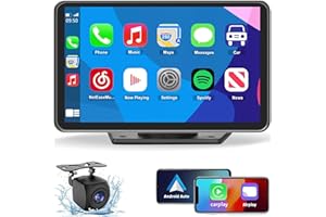 Eleacc Portable Wireless Carplay Car Stereo, 7" HD Touchscreen for Car with Apple CarPlay & Android Auto with Mirror Link/Backup Camera/Siri/Bluetooth/Navigation/AUX for All Vehicles