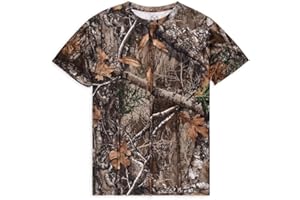 Bell Rangers Realtree Camouflage Short Sleeve Shirt for Men and Women Hunting Camo Crewneck Tee