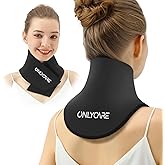 ONLYCARE Neck Ice Pack Wrap Gel - Upgraded Ice Packs for Neck Reusable | Hot and Cold Compress, Relief of Pain, Swelling, Sprains, Office Pressure