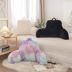 A Nice Night Faux Fur Reading Pillow Bed Wedge