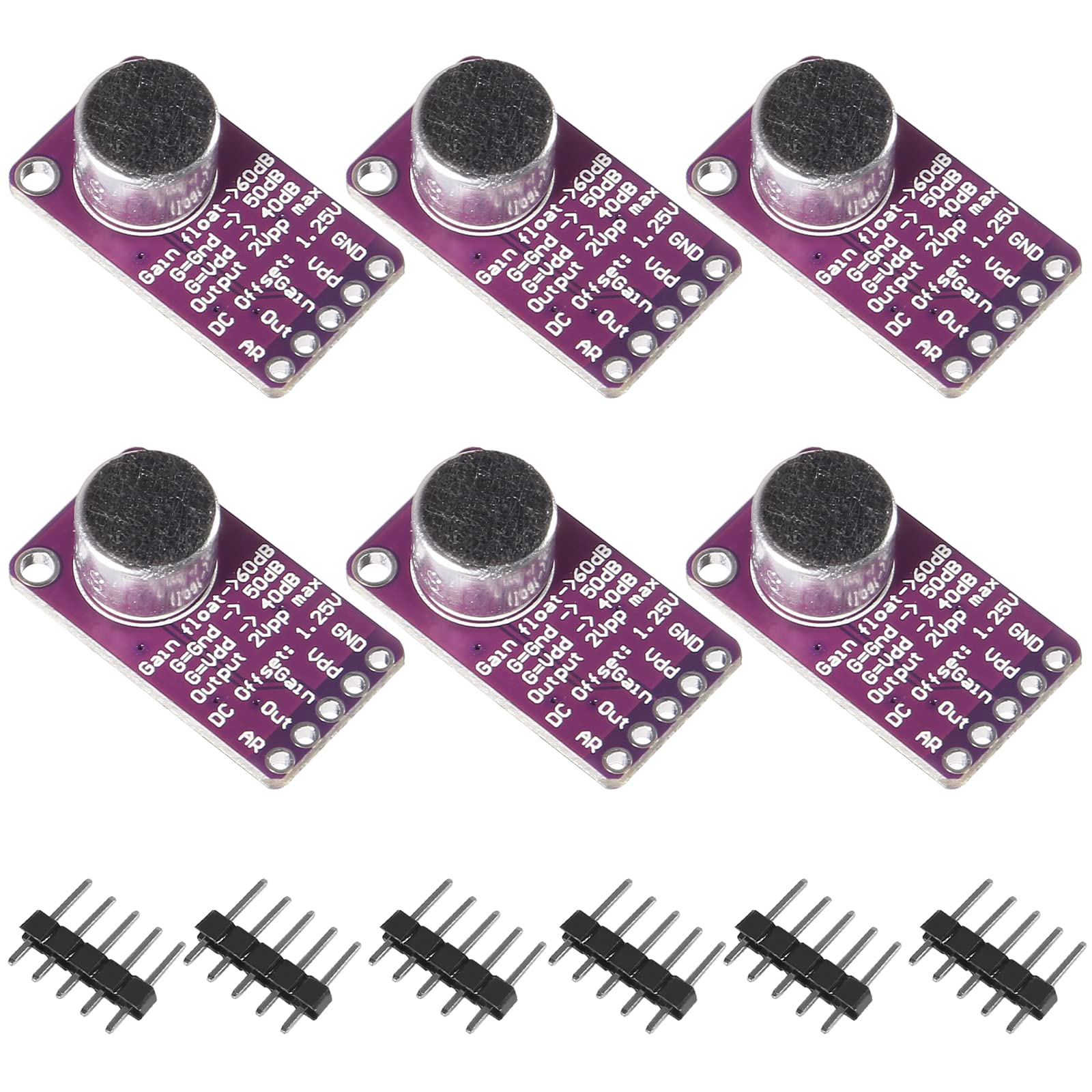 MAX9814 Microphone AGC Amplifier Board Electret Module Auto Gain Control for Programmable Attack and Release Ratio Low THD