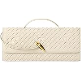 XquiziFit Clutch Purses for Women Woven Handbag Leather Evening Shoulder Bags Ladies Crossbody Bag Satchels