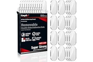 CosyGo Extra Large Removable Mounting Putty, Strong Double Sided Glue Adhesive Dots No Residue, Clear Museum Sticky Tack for Picture Decor Craft,180 Pcs 0.6 x 1.38 in