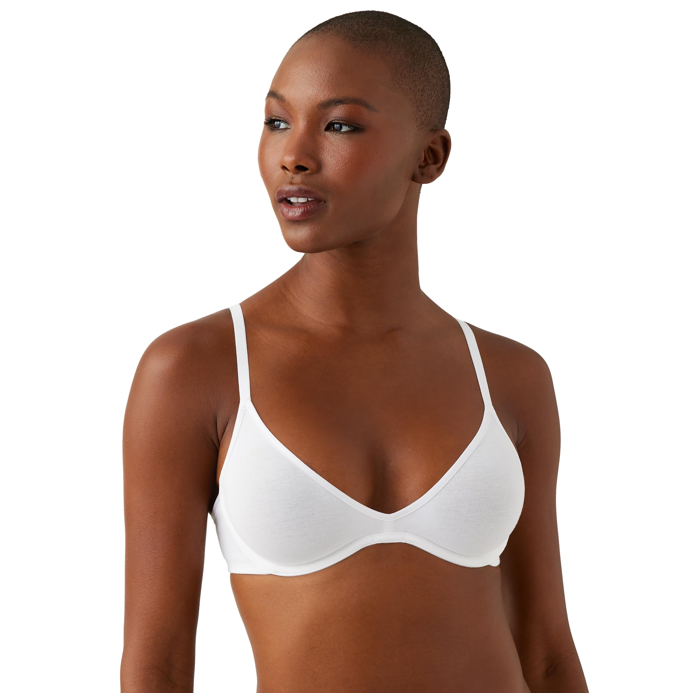 Photo 1 of b.tempt'd by Wacoal Women's Cotton to a Tee Scoop Underwire Bra, White, 34C