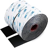 Hook and Loop Tape with 3M Super Sticky Self Adhesive 9448A 2" x 16.5Ft Black Heavy Duty Interlocking Nylon Fabric Fastener Strip for Home Office Organization Deco DIY Projects