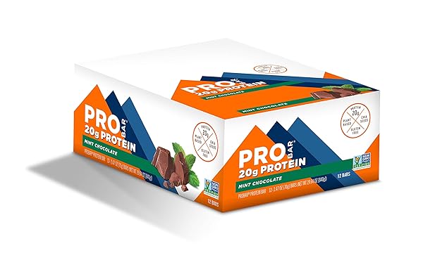 PROBAR ORGANIC MINT CHOCOLATE CORE BAR CASE, 2.46 OUNCE (PACK OF 12)