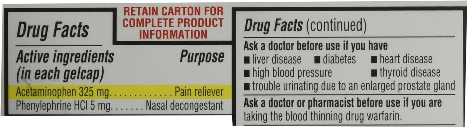 Equate Sinus Congestion and Pain 48 ct: Health & Personal Care