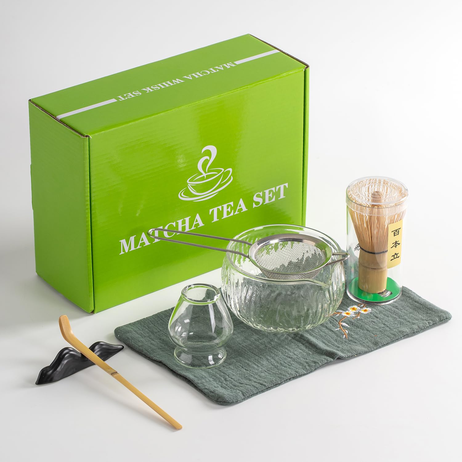 7-teiliges Matcha Set In Lila - Traditionelle Japanische Teezeremonie Ausstattung