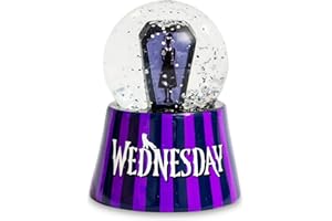 SILVER BUFFALO Wednesday Addams Adult Mini Light-Up Snow Globe with Glitter | 3 Inches Tall