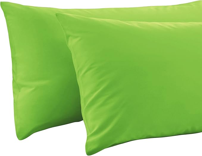 Plain Dyed PolyCotton Pair Pack of Housewife Pillow Cases Multiple