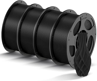 ANYCUBIC PLA Filament 1.75mm 4 Pack 1kg Black Dimensional Accuracy 0.02mm