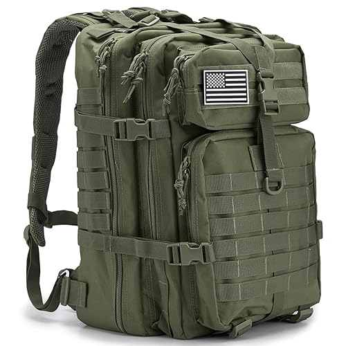 QT&QY 45L Military Tactical Backpacks For Men Camping Hiking