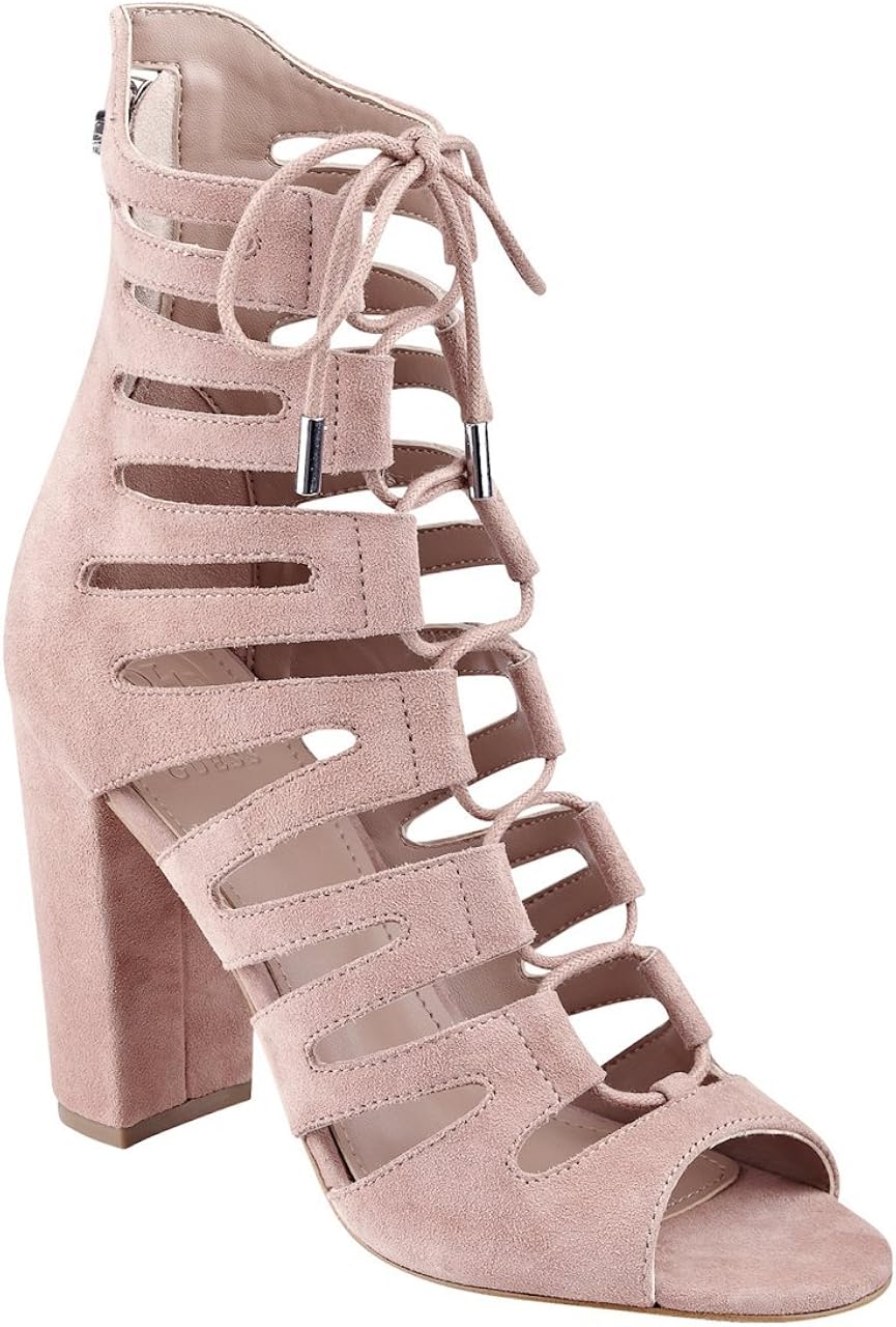 guess lace up heels